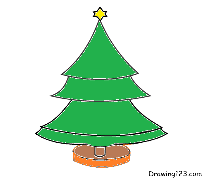 menggambar Pohon Natal
