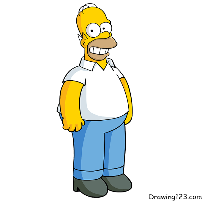 menggambar Homer Simpson