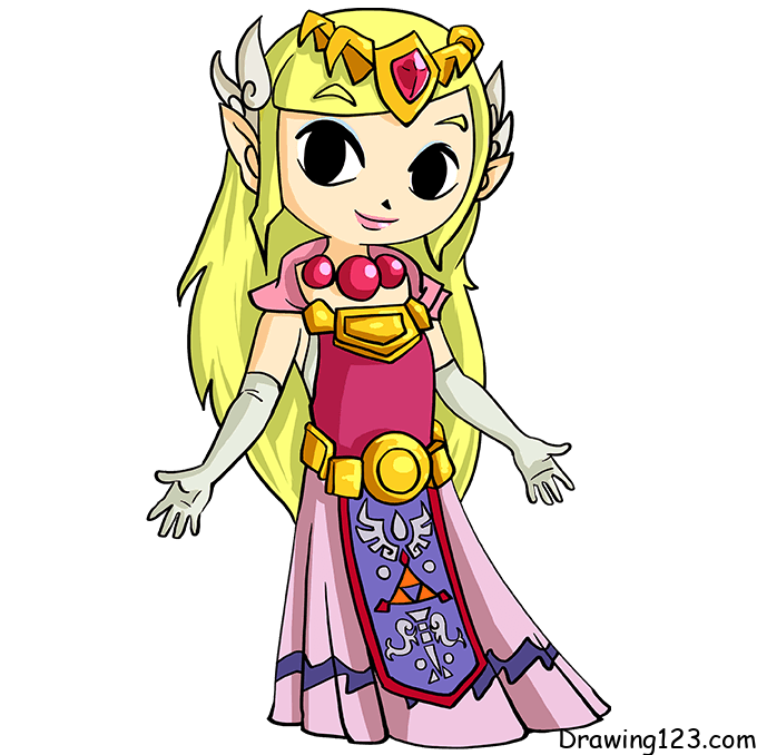 menggambar Putri Zelda