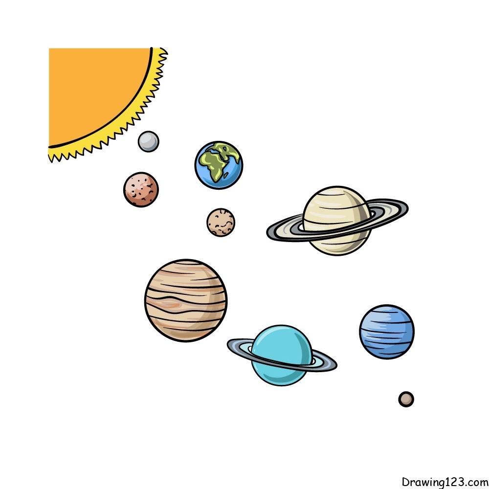 menggambar Tata surya
