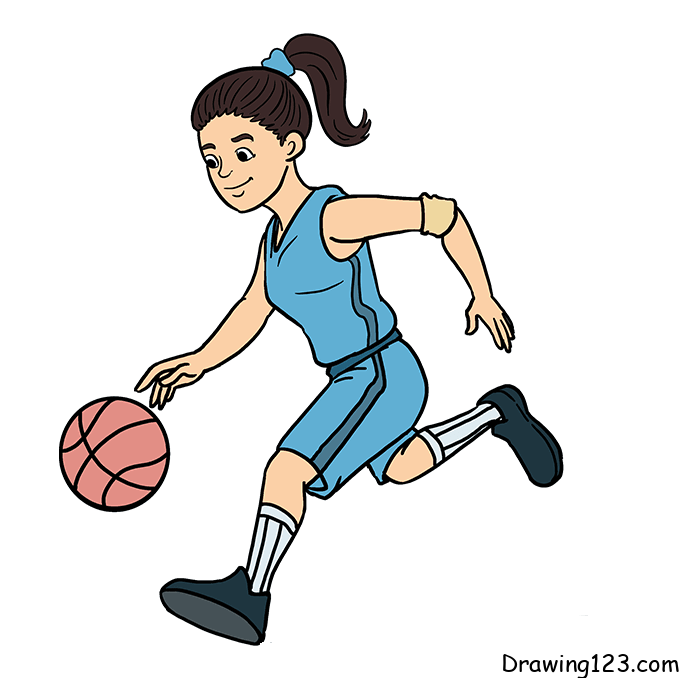 menggambar Pemain Basket