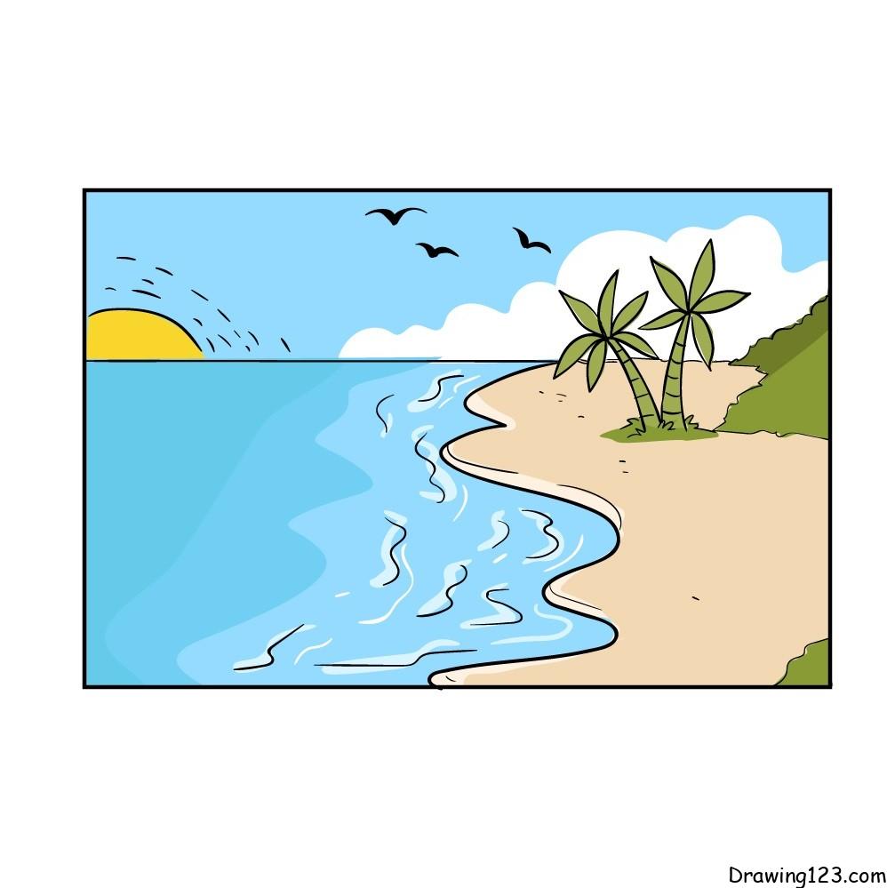 menggambar Pantai