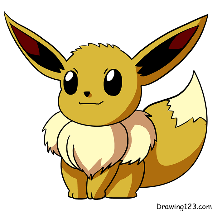 menggambar Pokemon Eevee