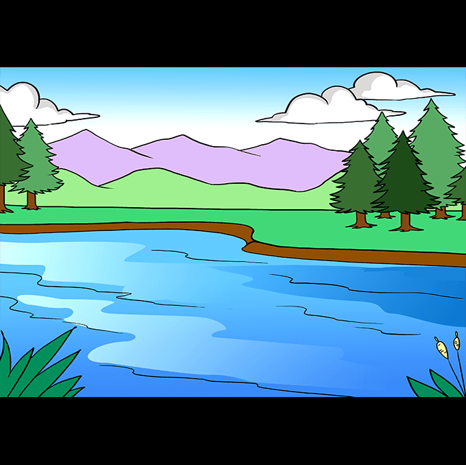 menggambar Danau
