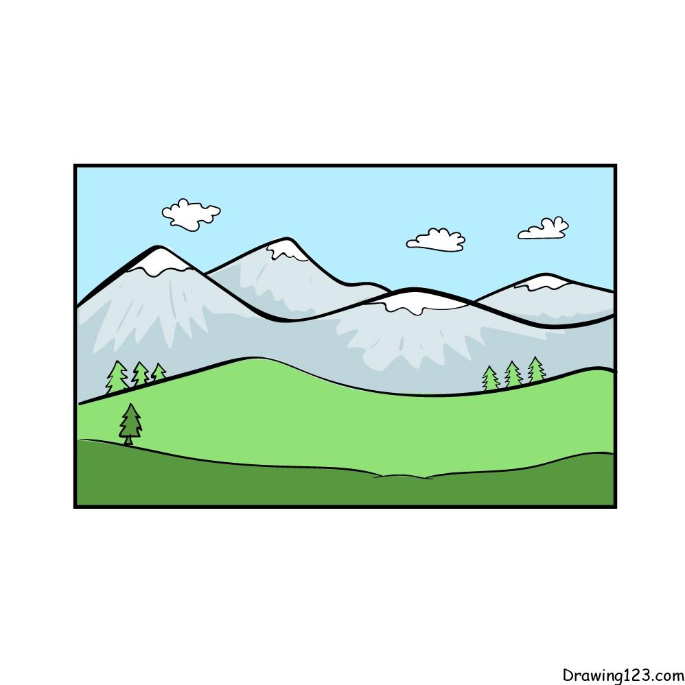 menggambar Gunung