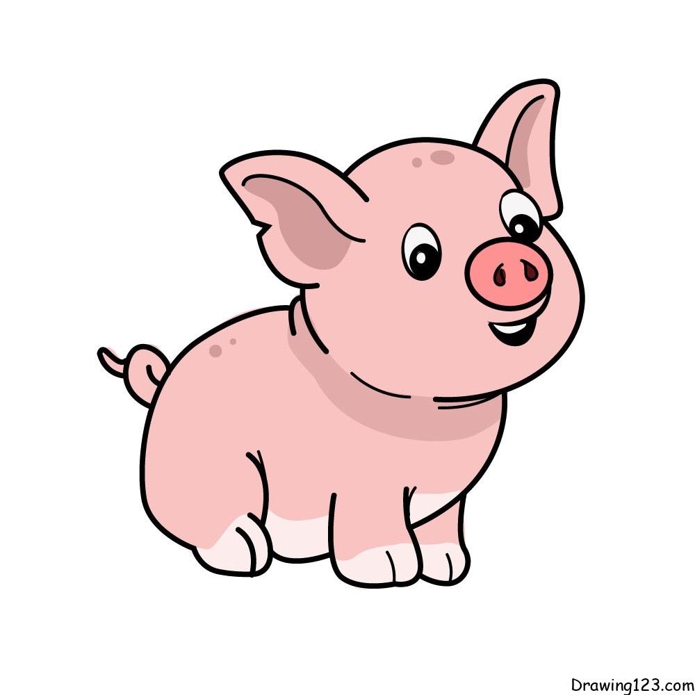 menggambar Babi