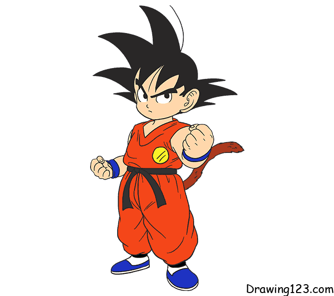 menggambar Son Goku 