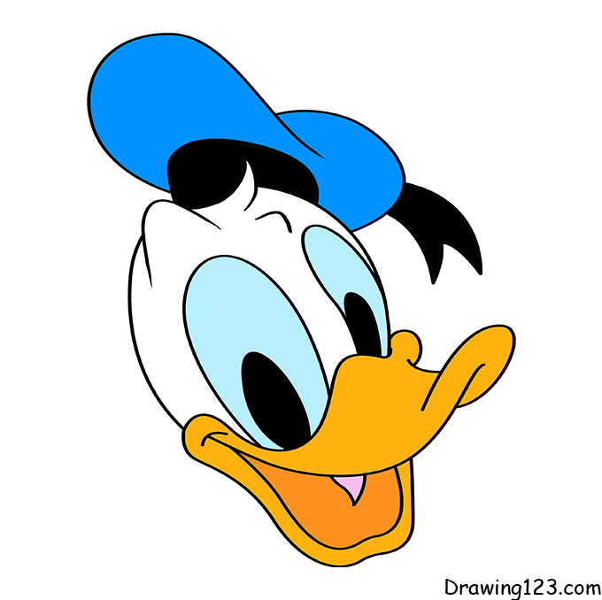 menggambar Donald Bebek
