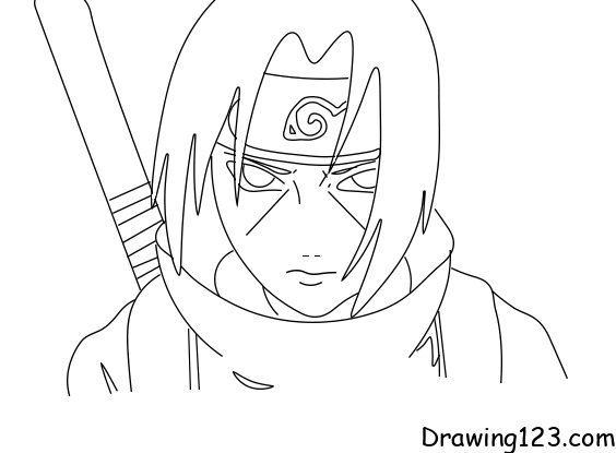 menggambar Uchiha Itachi