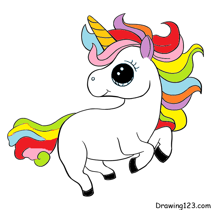 Unicorn-drawing-step-10