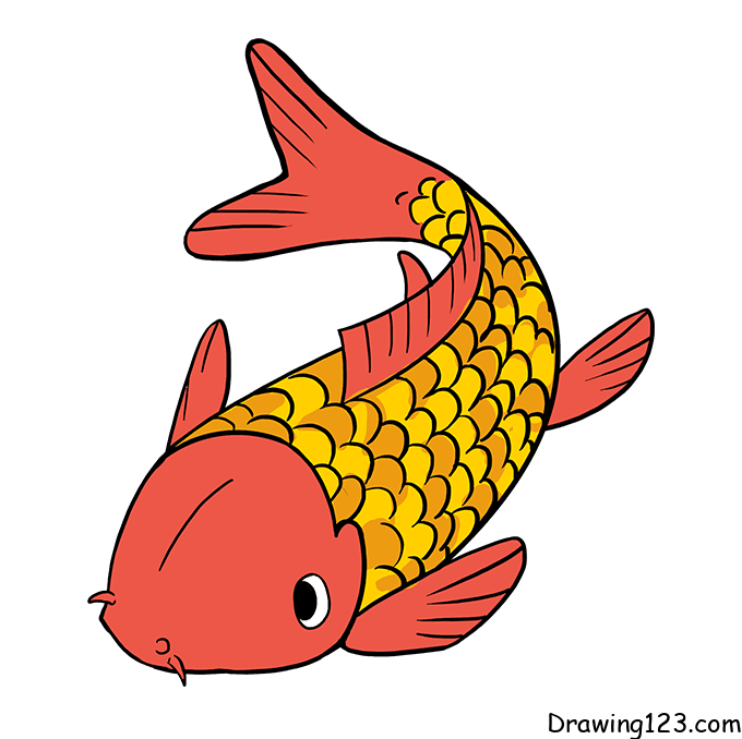 menggambar Ikan koi