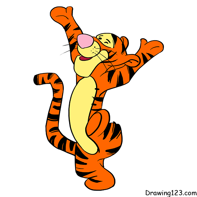menggambar Tigger