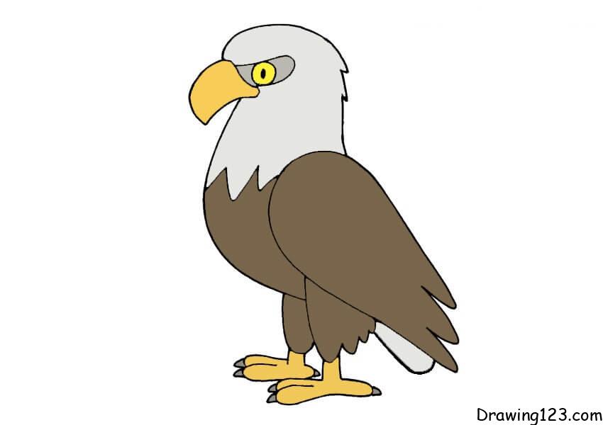 menggambar Burung rajawali