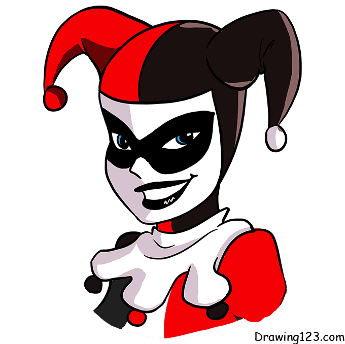 menggambar Harley Quinn