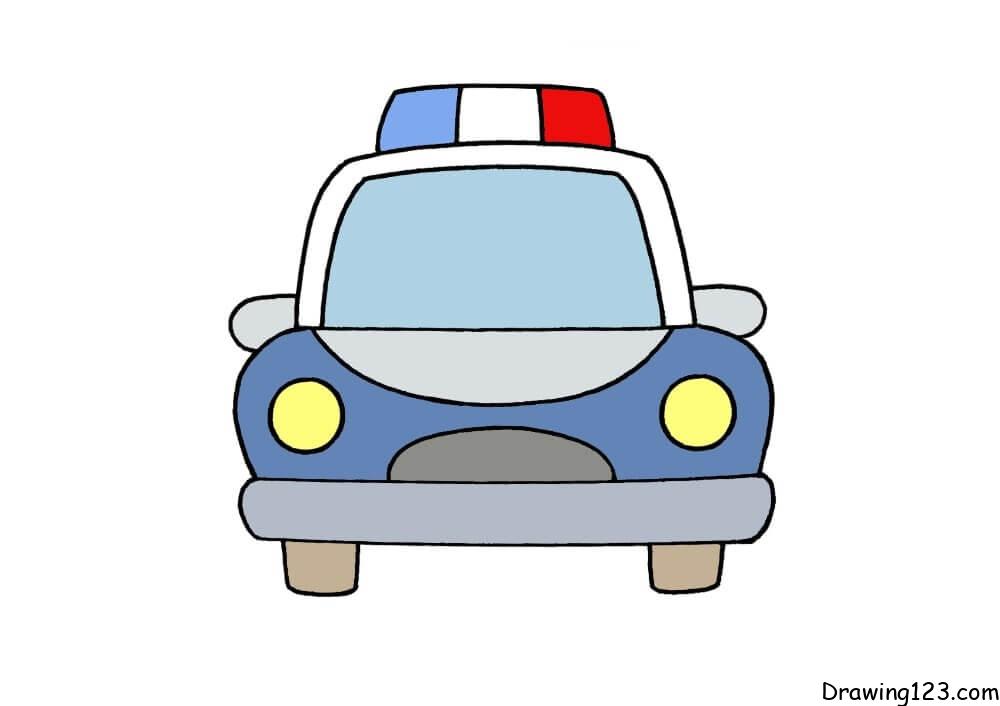 menggambar Mobil Polisi