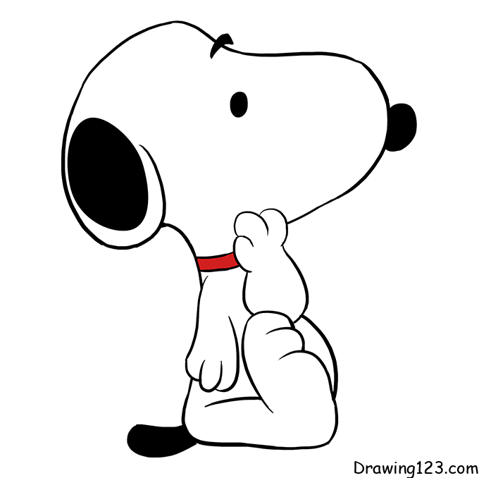 menggambar Snoopy