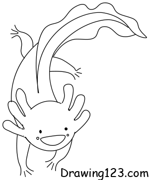 menggambar Axolotl