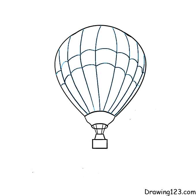 menggambar Balon Udara Panas