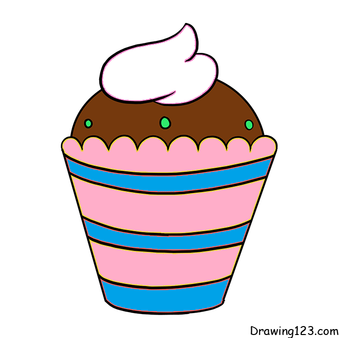 menggambar kue mangkuk