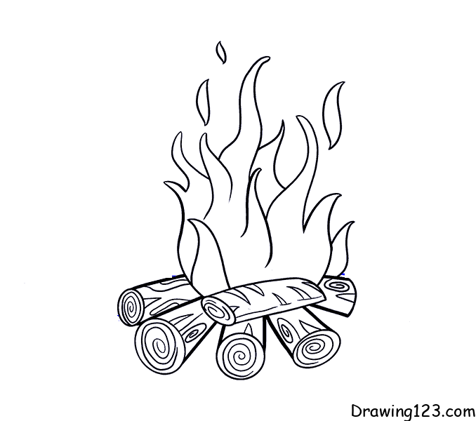 menggambar Api
