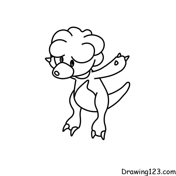 menggambar Pokemon kepala jamur