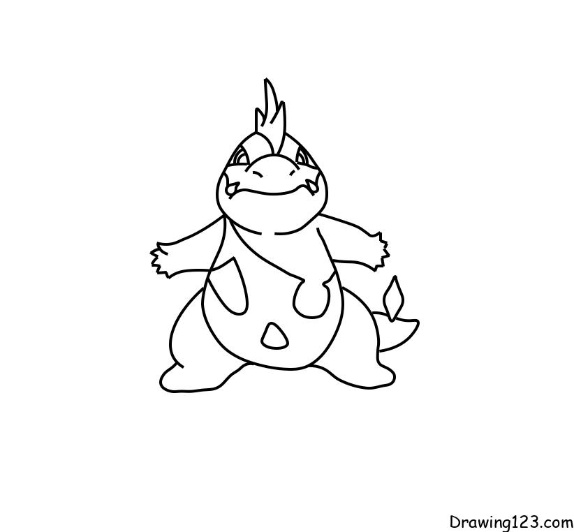 menggambar Pokemon Croconaw