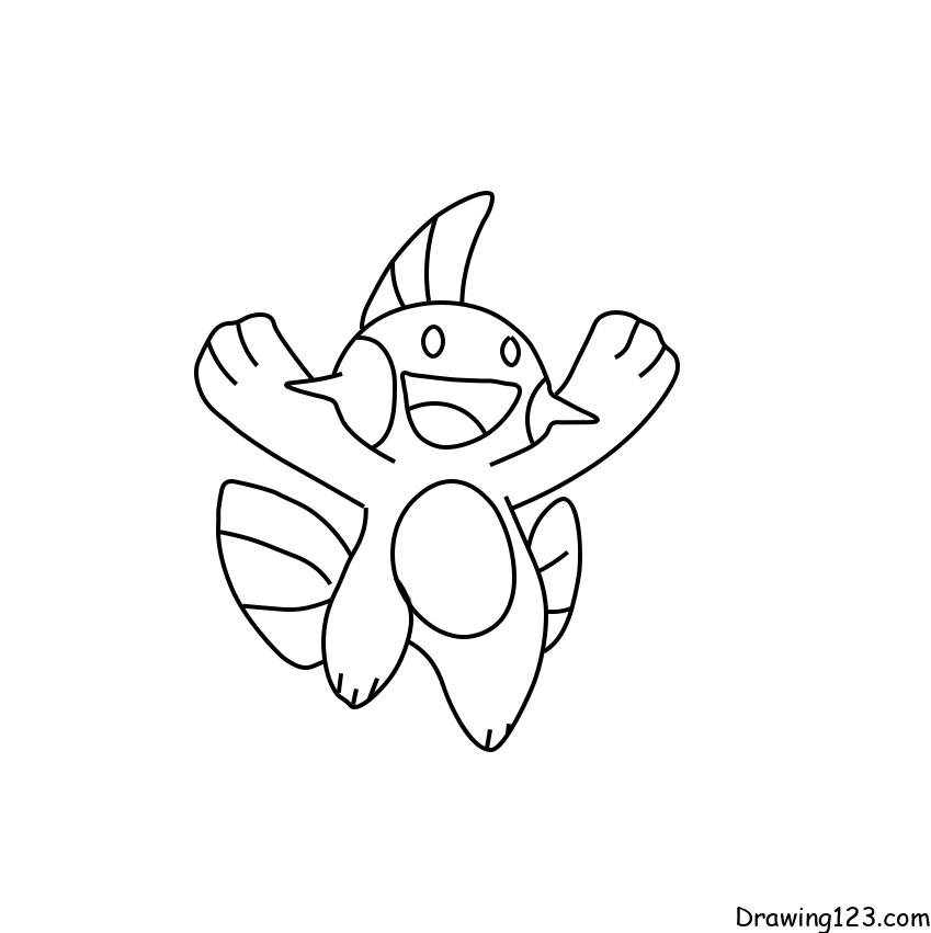 menggambar Pokemon Marshtomp