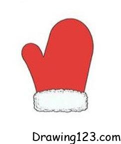 Christmas Mitten Drawing Idea