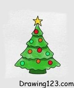 Christmas Tree Drawing Idea 3