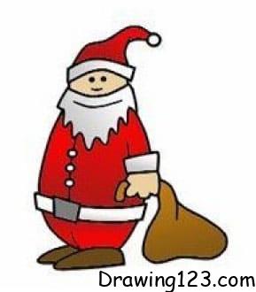 Santa Claus Drawing Idea 2