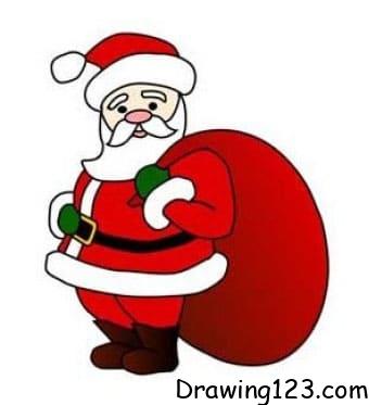 Santa Claus Drawing Idea
