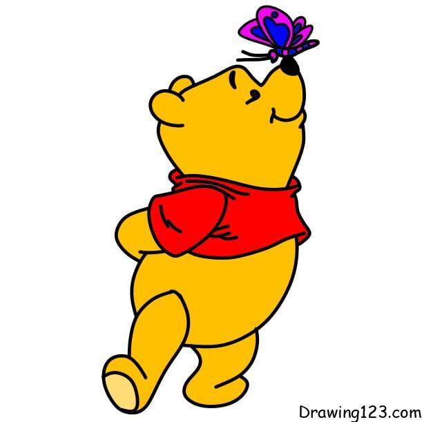 menggambar Pooh Bear