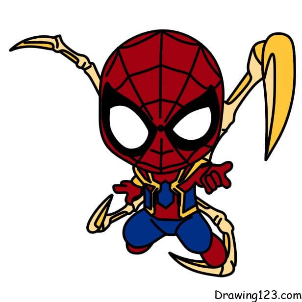 drawing-spiderman-step-10