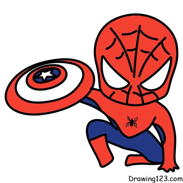 drawing-spiderman-step-9