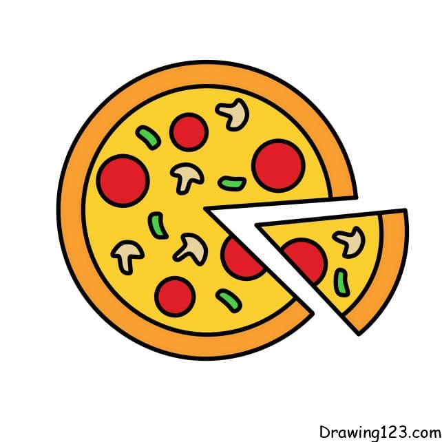 menggambar Pizza