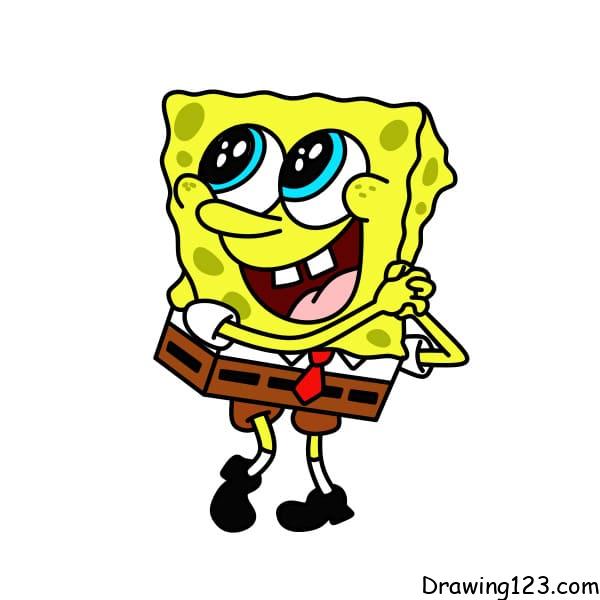 Drawing-SpongeBob-sponge-step-10