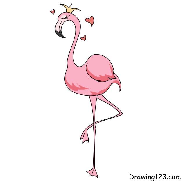 menggambar Flamingo
