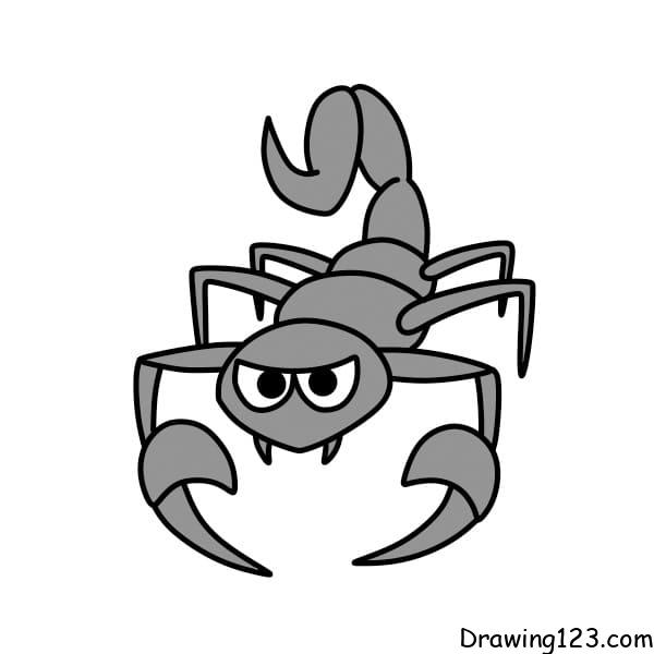 Drawing-a-scorpion-step-9