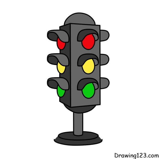 menggambar Lampu lalu lintas