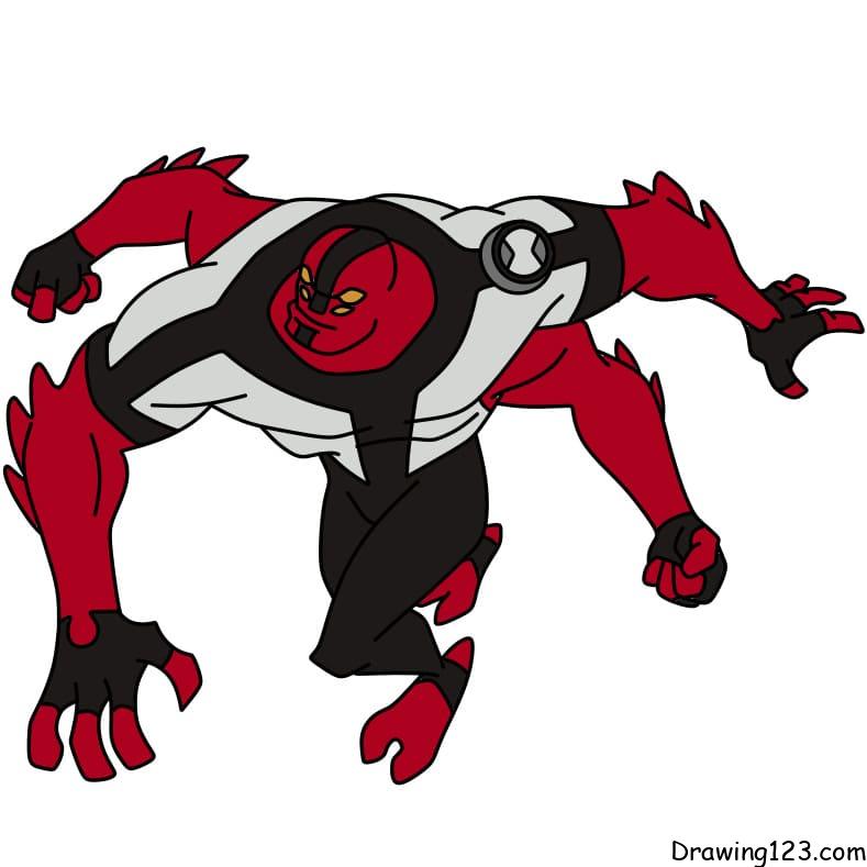 menggambar EMPAT LENGAN – Ben 10