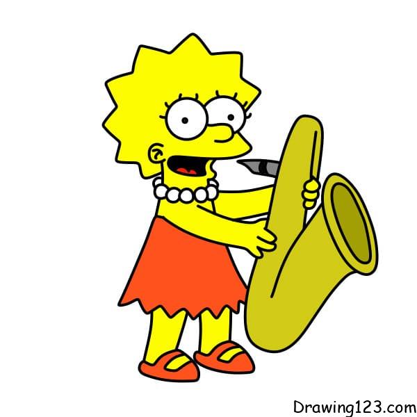 menggambar Lisa Simpson