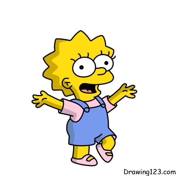 Drawing-Lisa-Simpson-step-10-2