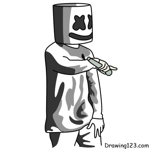 Drawing-Marshmello-step-8