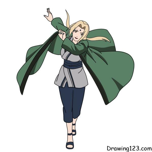 menggambar Senju Tsunade