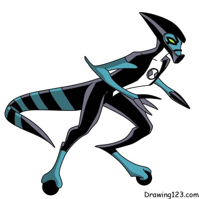 menggambar XLR8 – Ben 10