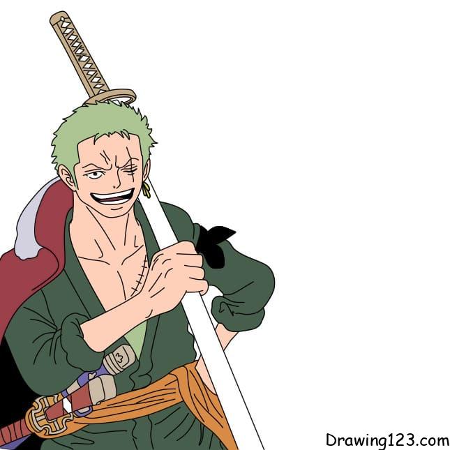 menggambar Roronoa Zoro