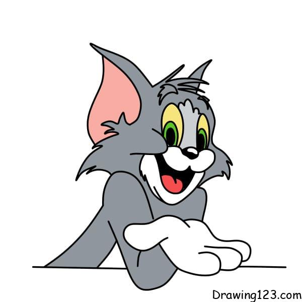 Drawing-a-cat-Tom-step-10