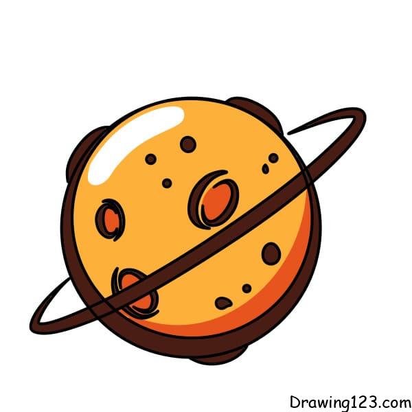 menggambar Saturn