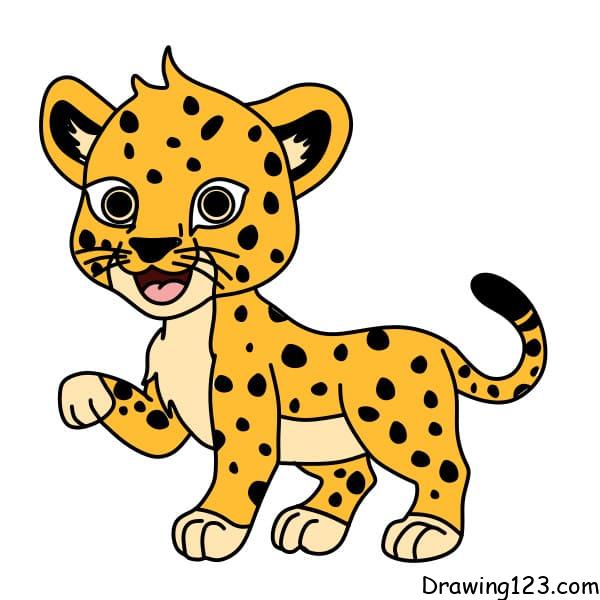 menggambar Cheetah