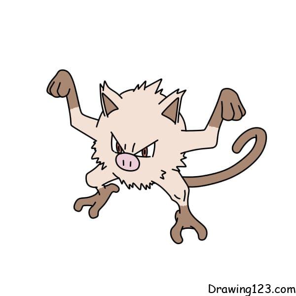 menggambar Pokemon Mankey